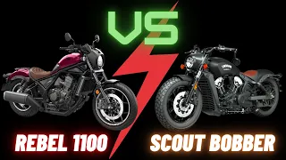 Honda Rebel 1100 Vs Indian Scout Bobber | Which sporty Cruiser is best in 2022?