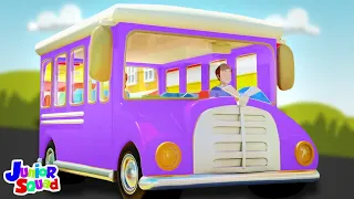 Wheels On The Bus, Sing Along Song + More Vehicles Rhymes for Kids