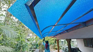 policarbonate sheet works |colour glass sheet roofing kerala #roofing #engineering