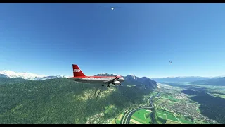 Fenix A320 Rnav Z 08 Innsbruck LOWI Microsoft Flight Simulator MSFS CAVOK