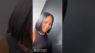 Watch how I style this bob quick weave, have her looking like she got a silk press