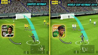 Santos Neymar vs 2014 Neymar 🔥 | Who is Best Young Neymar? 😍 | eFootball 24