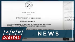 Marcos declares period of national mourning over Ramos' death | ANC