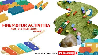 Easy & quick Fine motor skills activities with kids(2-3year).#toddleractivities #finemotorskills