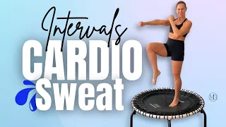 20 MIN Fun Cardio Rebounder Intervals to make you SWEAT 💦