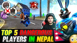 TOP 5 DANGEROUS PLAYERS IN NEPAL🇳🇵🔥 - Garena Free Fire max  [part 5]