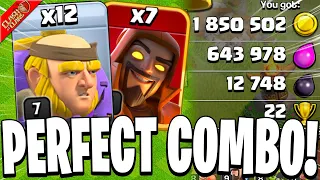 Thrower Giants Pair Perfectly with Super Wizards! - Clash of Clans