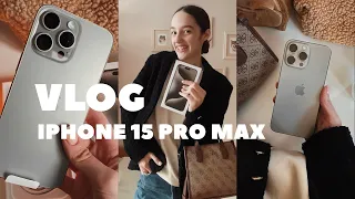 VLOG ПОКУПКА IPHONE 15 PRO MAX 1ТБ НАТУРАЛЬНЫЙ ТИТАН🩶 СРАВНЕНИЕ С IPHONE 11