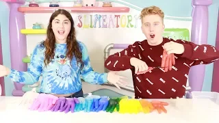 3 COLORS OF GLUE SLIME GLOVES CHALLENGE WITH PAUL ~ Slimeatory #423
