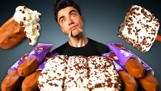 ASMR MILKA & OREO CHOCOLATE DESSERT | ASMR CANDY ICE CREAM BARS | McBang ASMR