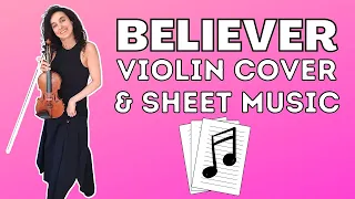 Believer - Imagine Dragons With Sheet Music 🎻 Violin Cover by Eva Alexandrian