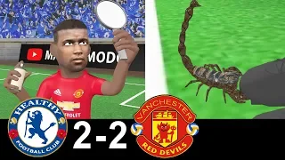 CHELSEA vs MANCHESTER UNITED 2-2  | Animated Parody | Goals and highlights