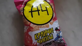 Пробую А4 кранчи чипсы краб новинка