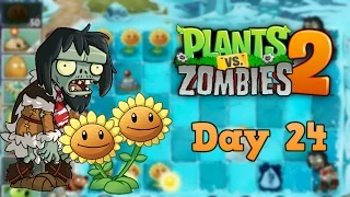 Plants vs Zombies 2 | Frostbite Caves Day 24 | Walkthrough