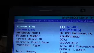 HP 630 Laptop: How to Enter BIOS Setup Utility