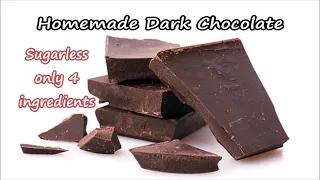 Homemade Dark Chocolate Recipe | How to Make Homemade Dark Chocolate Video