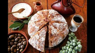 Ancient Roman bread baked with wild grape yeast