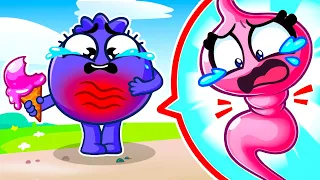 Bubbly Tummy Song 🥺 No More Ice Cream! | Funny Kids Songs And Nursery Rhymes by VocaVoca Berries🍓🍡🍬🍭