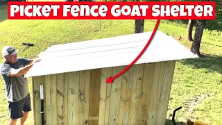 Picket Fence Goat Shelter!  DIY Project.  How to Build a Goat Shelter