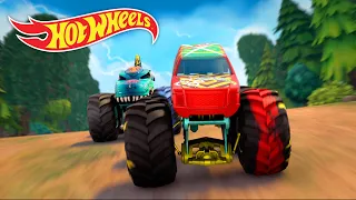 Monster Trucks Get MESSY in the CRAZIEST CHALLENGES EVER! | Hot Wheels