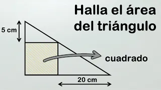 HALLA EL ÁREA DEL TRIÁNGULO. Geometría Básica