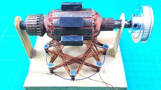 Free Energy Generator Using Copper Coil and Magnet Activity With Self Running DC Motor