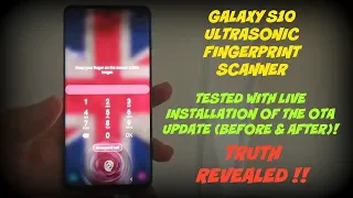 Galaxy S10 - Ultrasonic FingerPrint (Before & After OTA Update)