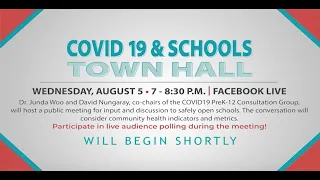 COVID-19 and Schools Virtual Town Hall Meeting