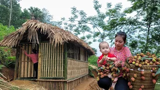 Completed Bamboo House Doors & Harvest Lychees to sell - Daily Life of a 18-Year-Old Single Mother