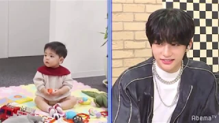 Stray Kids playing with babies