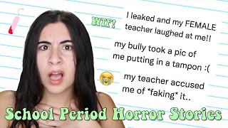 Period Horror Stories AT SCHOOL 13 (uh oh!!) | Just Sharon