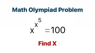 Math Olympiad Problem | Find X ; Can you solve it?