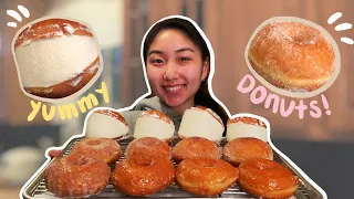 Korean street food style milk cream donuts (I made donuts for the first time!)