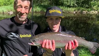 Oppaan kanssa kalassa - Jättihauki Spintubella ja kirjolohia perholla - Eumer Fishing