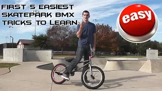 TOP 5 EASIEST BEGINNER BMX SKATEPARK TRICKS!!!