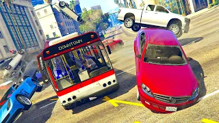 No Seatbelt Slow Motion Car Crashes - GTA 5 Ragdolls Compilation Episode 01 (Euphoria physics)