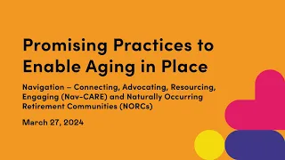 Connecting, Advocating, Resourcing, Engaging and Naturally Occurring Retirement Communities
