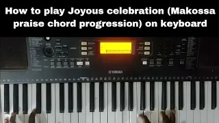 How to play Joyous celebration (Makossa praise chord progression) on keyboard