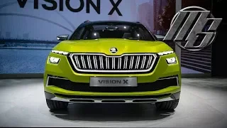 Skoda Vision X -  interior Exterior & Drive - Motorshow