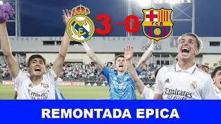 REMONTADA EPICA CON DERRUMBE DE GRADA EN LA CELEBRACION EN EL REAL MADRID CASTILLA 3 - 0 BARCELONA B