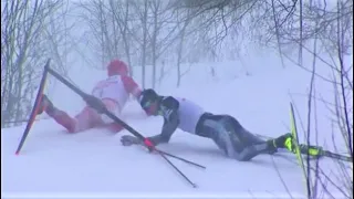 Падение в полуфинале спринтерской гонки оставило Сергея Устюгова и Александра Большунова без медалей