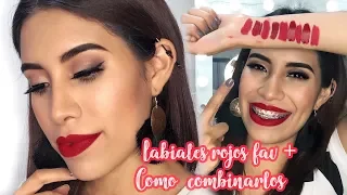 LABIALES ROJOS FAVORITOS + SWATCHES + Maquillaje para combinar con todos