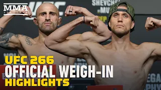 UFC 266 Official Weigh-In Highlights - MMA Fighting