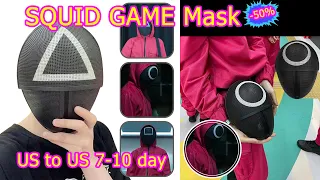 Squid Game Mask Cosplay Mask Square Circle Triangle, Soldier Mask Squid Games Face Cover Masks