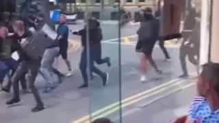 Manchester United And Leeds fan Clash on the streets #shorts