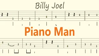 Piano Man / Billy Joel Guitar Solo Tab+BackingTrack