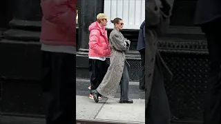 Justin Bieber and Hailey Bieber at 12 Chairs Cafe in SoHo, New York (December 5)