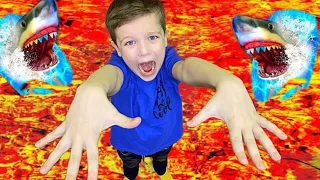 Андрей и Пол это лава | The Floor is Lava - Andi play with Dad