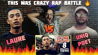 INDIAN RAPPER FIRST TIME REACTING TO LAURE Vs UNIQ POET | RAW BARZ RAP BATTLE | REACTION