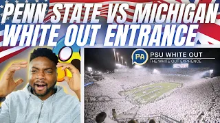 🇬🇧BRIT Reacts To THE PENN STATE VS MICHIGAN WHITE OUT ENTRANCE!